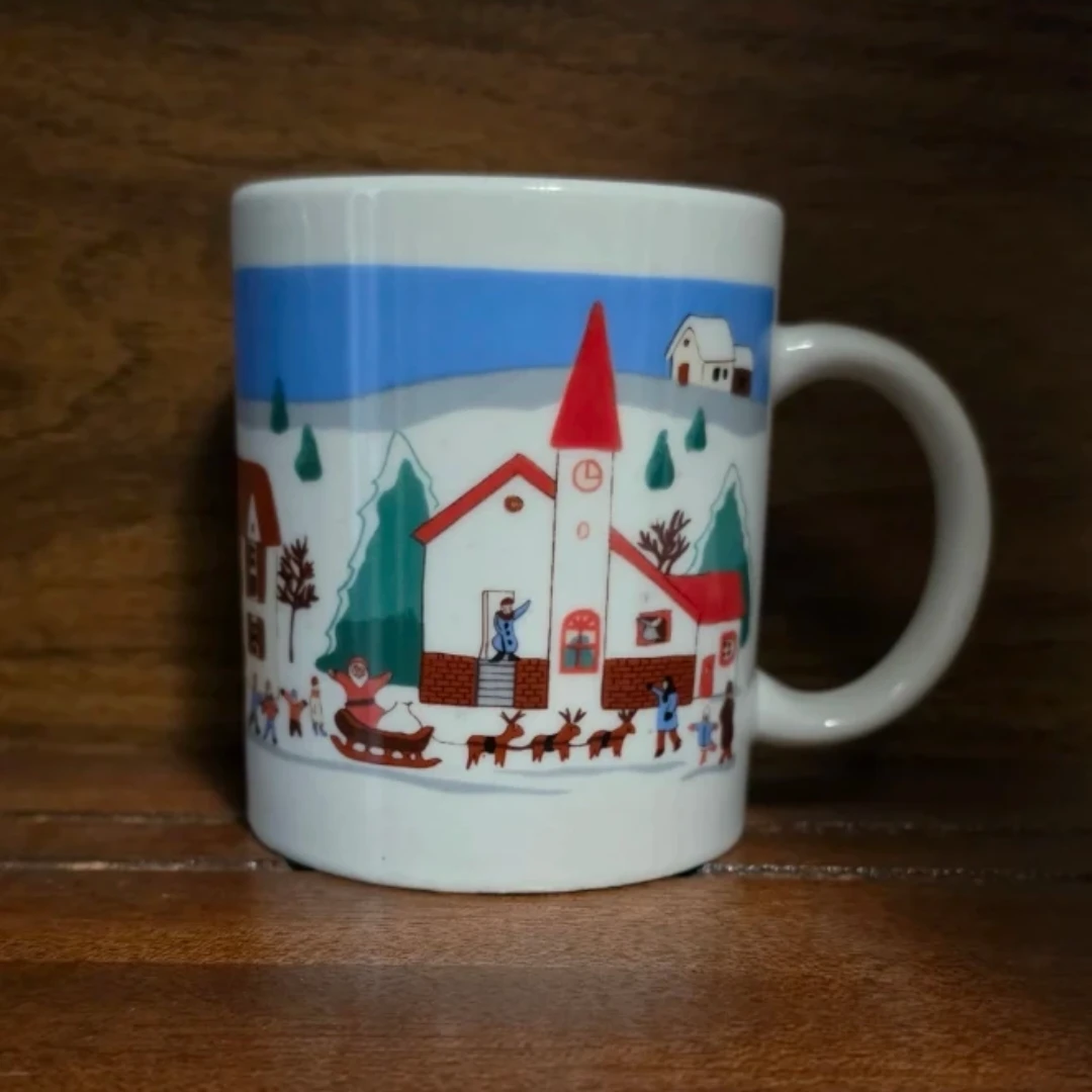 Vintage Ceramic Christmas Village Mug - photo 2