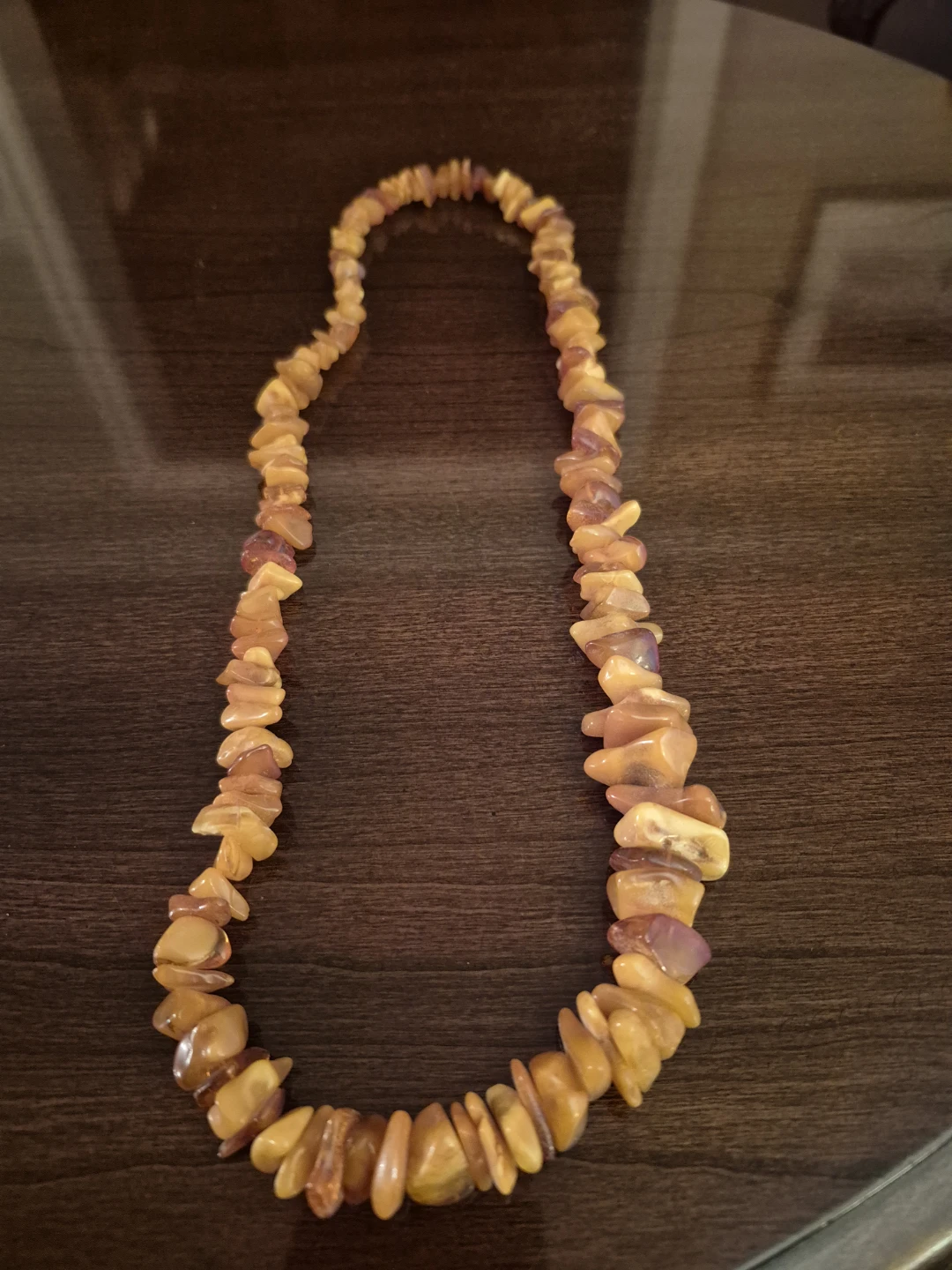 Natural Amber Chip Necklace