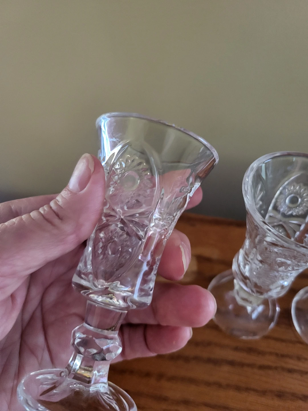 Set of 4 Vintage Clear Glass Cordial Glasses - photo 5
