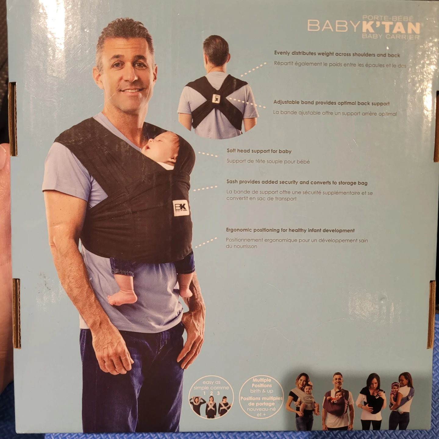 Baby K'tan Baby Carrier - Black - Size S - photo 5
