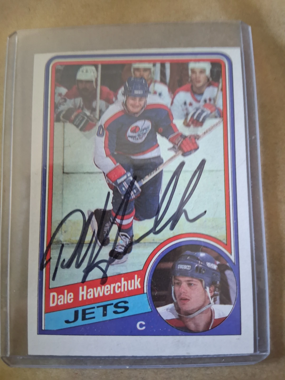 Dale Hawerchuk 1984 Topps Signed Hockey Card