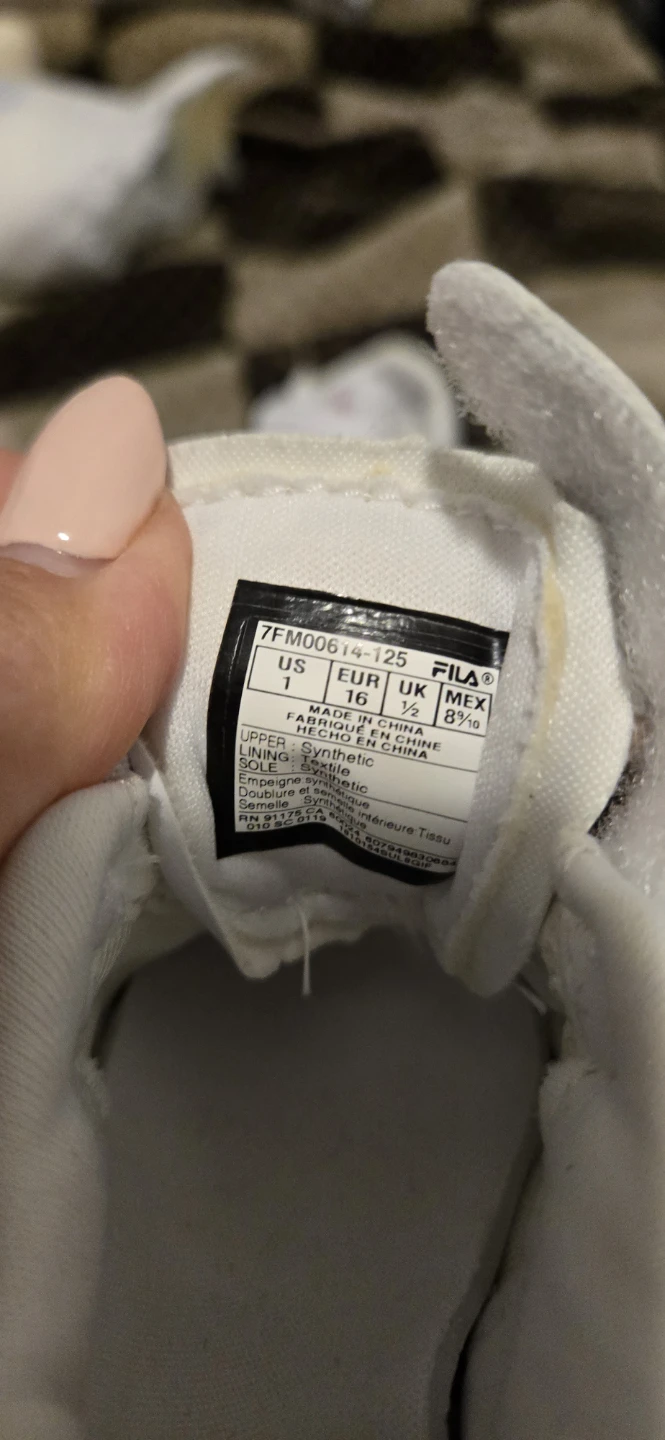 Fila White Infant Shoes Size US 1 - photo 5