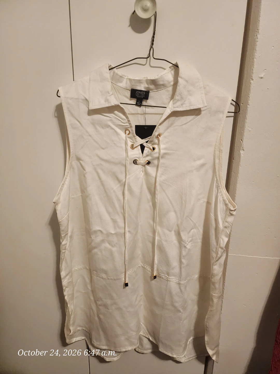 Jones New York White Sleeveless Top - photo 4