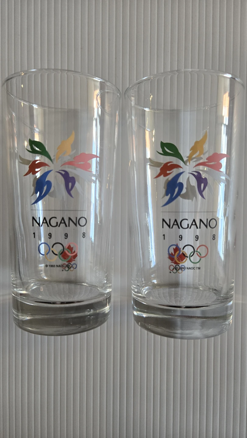Two 1998 Nagano Olympic Commemorative Glasses