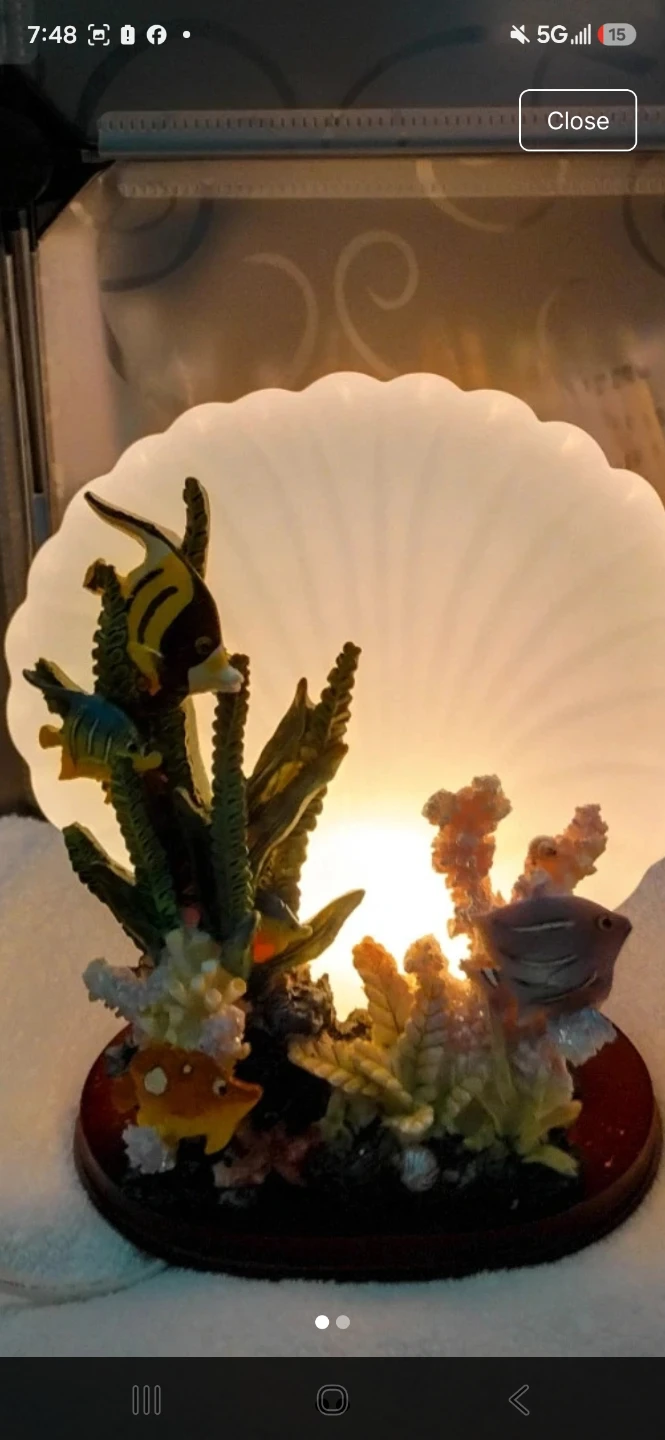 Ocean Themed Seashell Table Lamp - photo 3