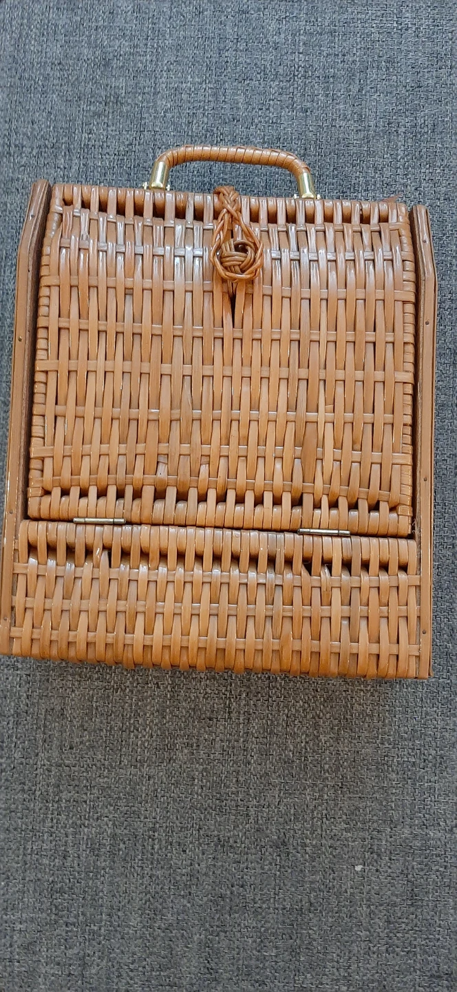 Ladies Vintage woven box bag