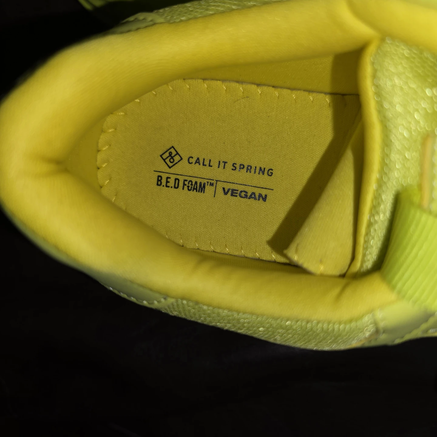 Call It Spring Vegan Sneakers Neon Yellow US 6.5 - photo 3