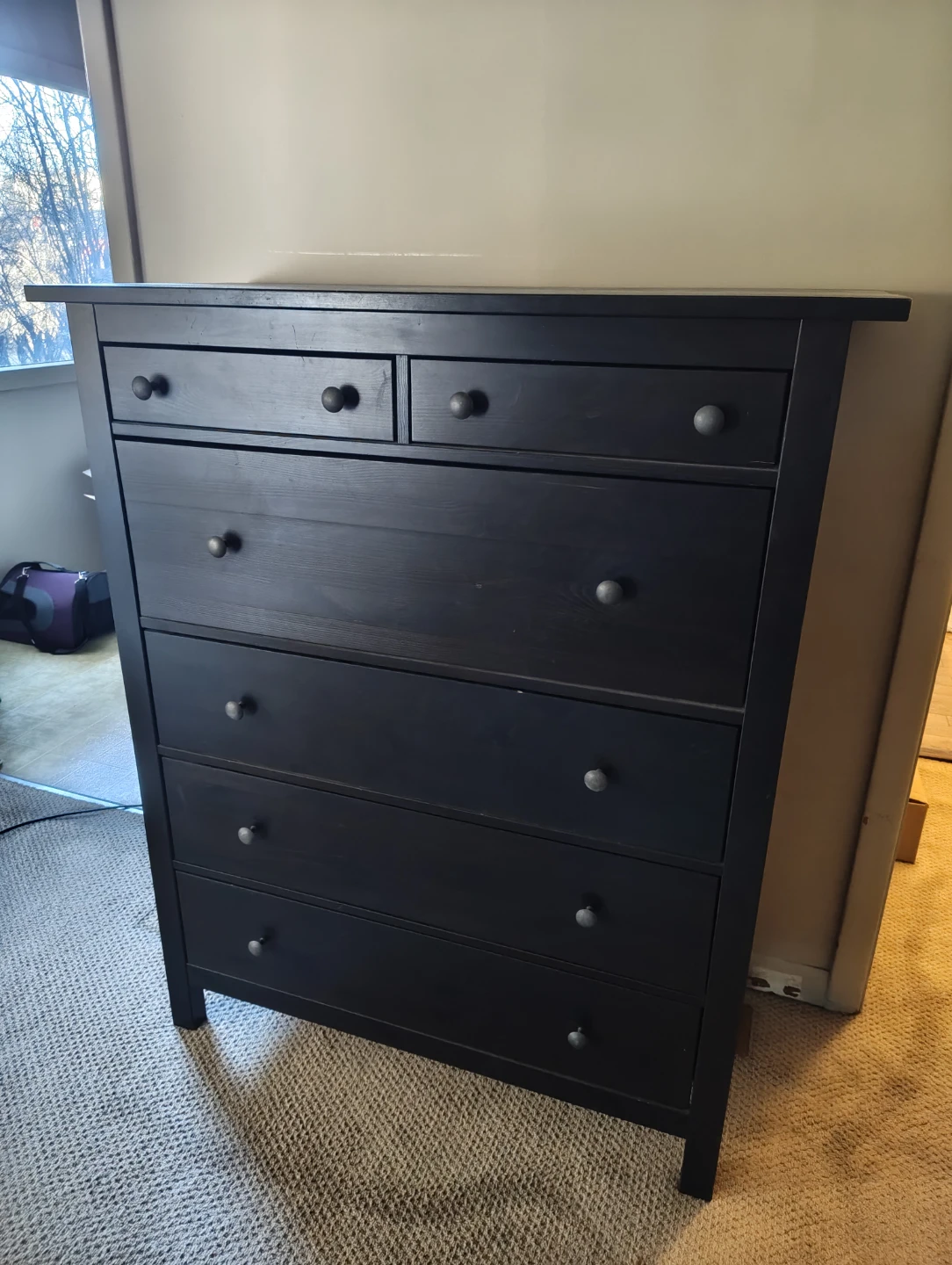 Dark Brown Wooden Dresser