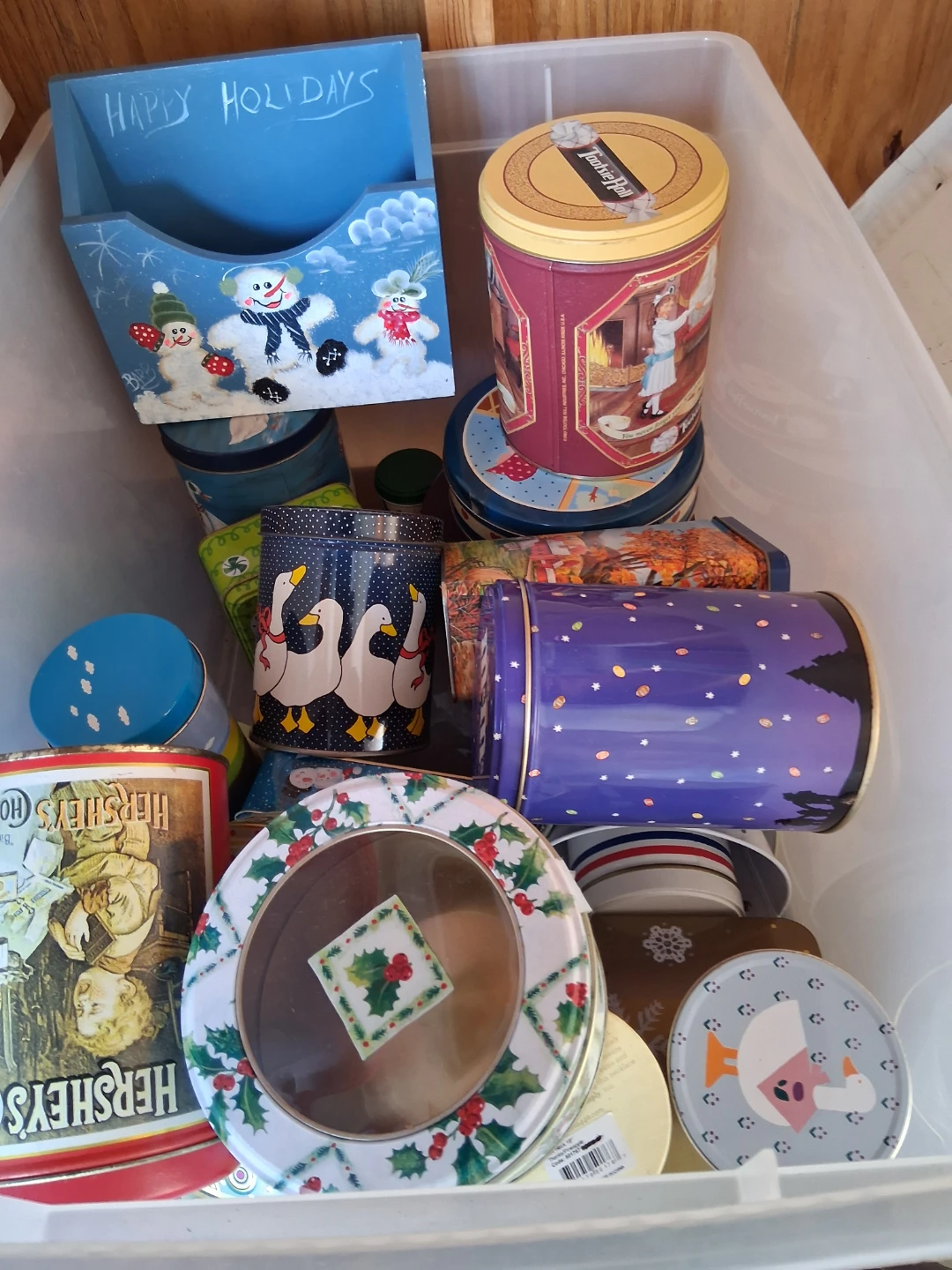 Assorted Vintage Decorative Holiday Tins