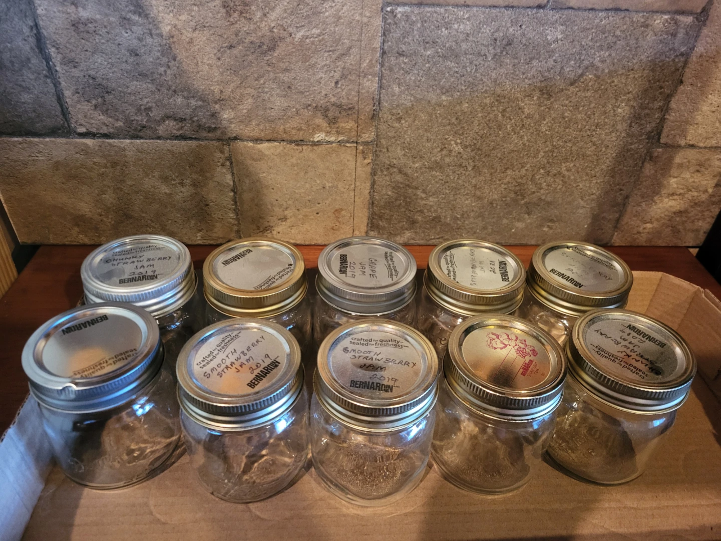 Set of 10 Bernardin Mason Jars