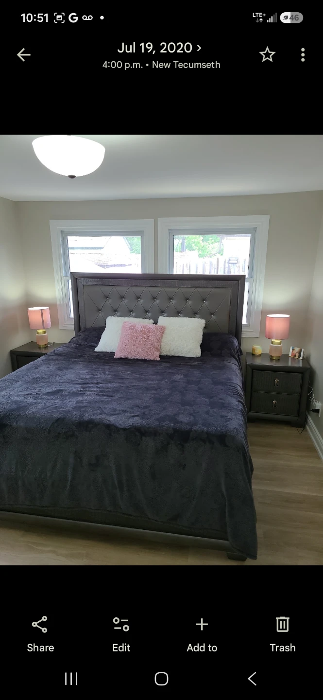 King bed frame and night stands