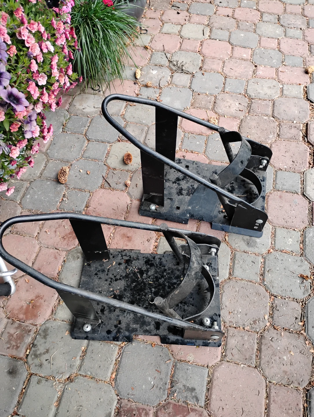 Two Black Motorcycle Wheel Chocks - photo 3