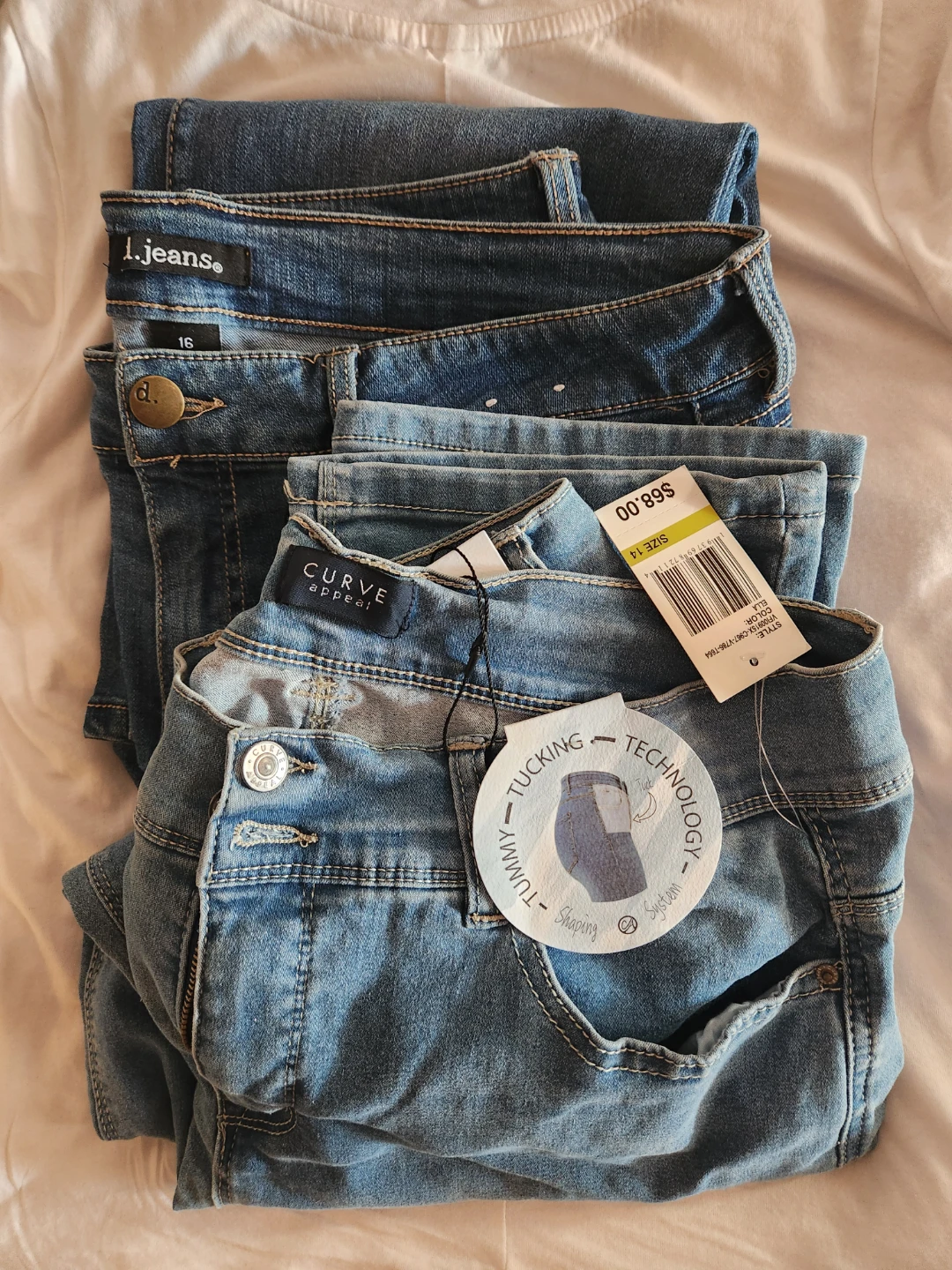 New,Curve Appeal and d.jeans Women's Denim Bundle