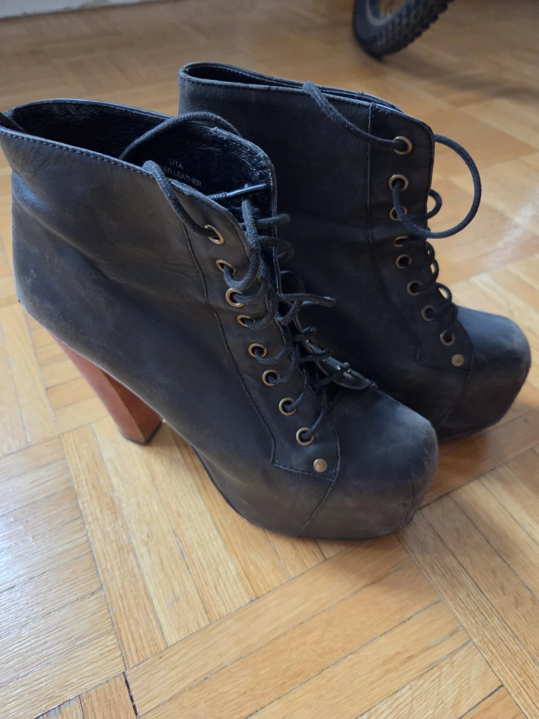 Jeffrey Campbell Lita Black Leather Boots - photo 2