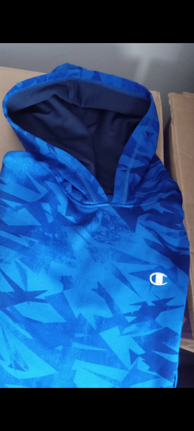 Champion Blue Camo Hoodie Big Boys or Men's X-Smll