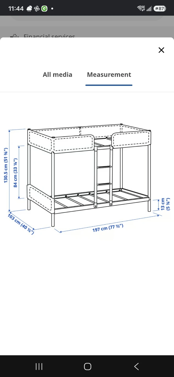 IKEA TUFFING Bunk Bed