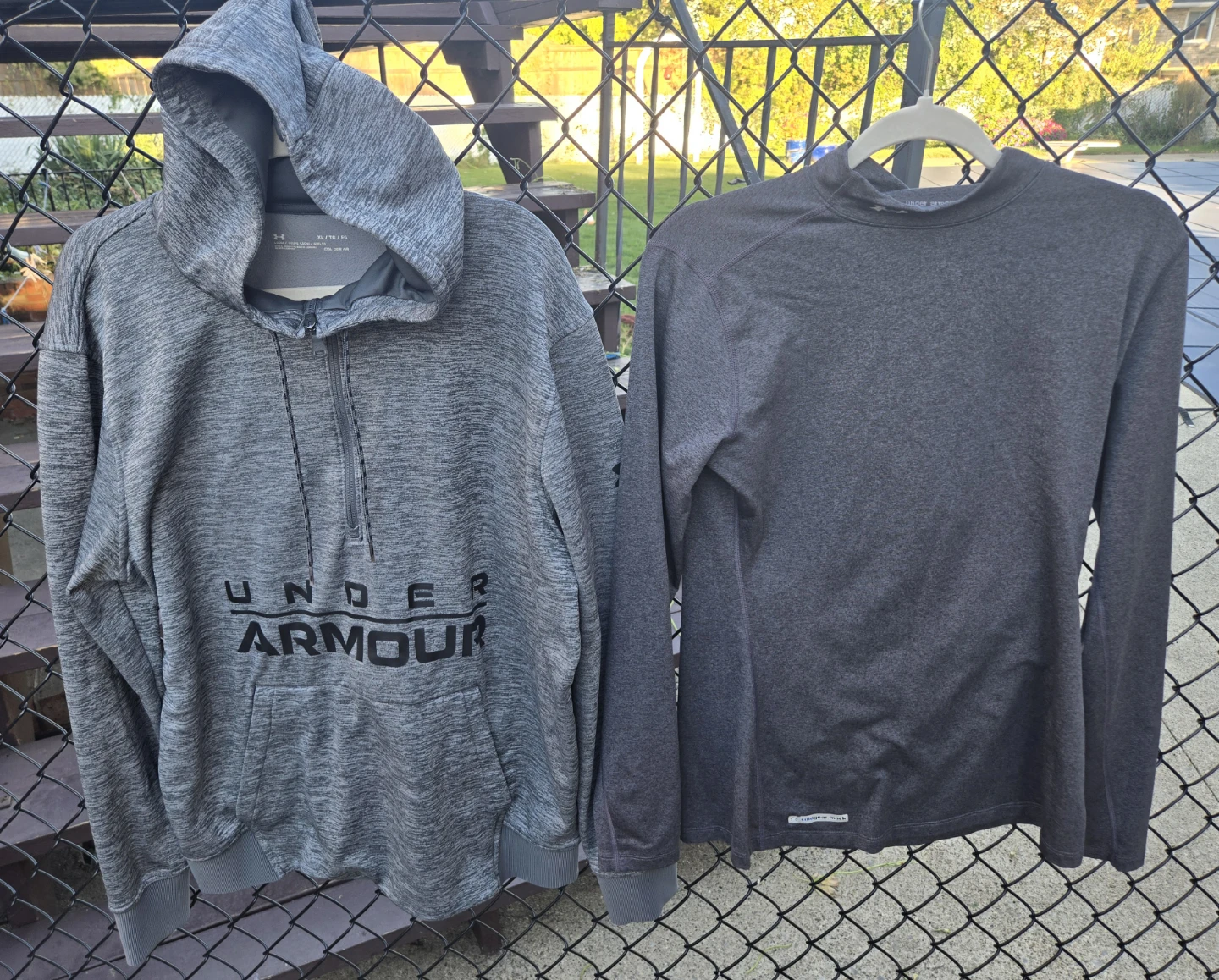 COLDGEAR Under Armour Men's XL HOODIE & MOCK.  EUC.