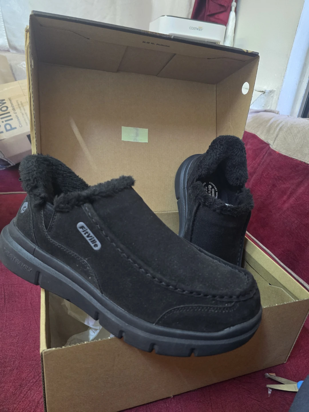 FitVille Men's Casual Air Cushion V4 Shoes – Jet Black - photo 2
