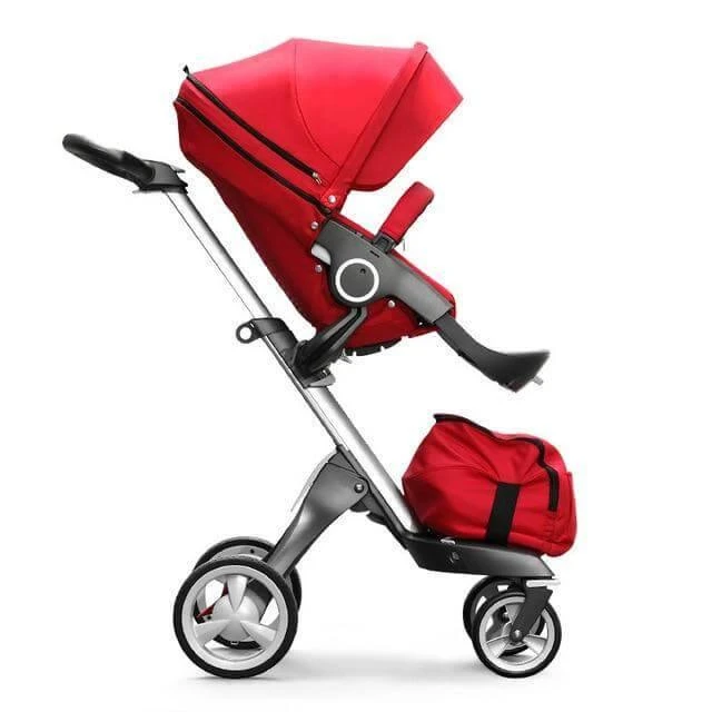 Stokke Xplory Stroller and Accessories (Red , Gray & Silver)