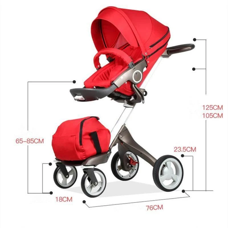 Stokke Xplory Stroller and Accessories (Red , Gray & Silver) - photo 3