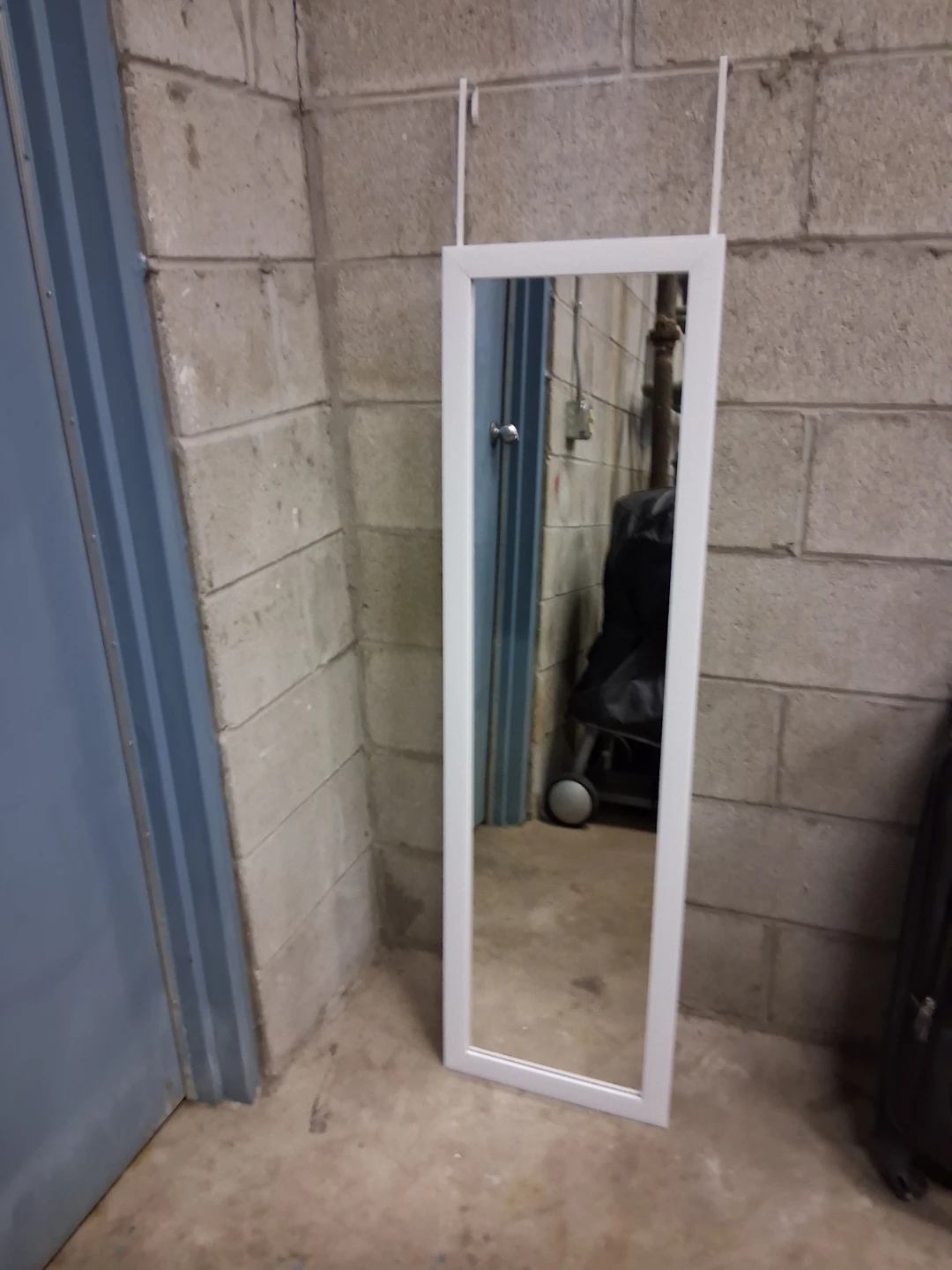 White Over-the-Door Full Length Mirror