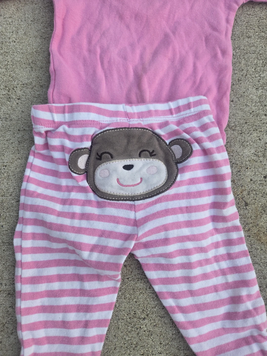Carter's Pink Monkey Baby Outfit Set - photo 3