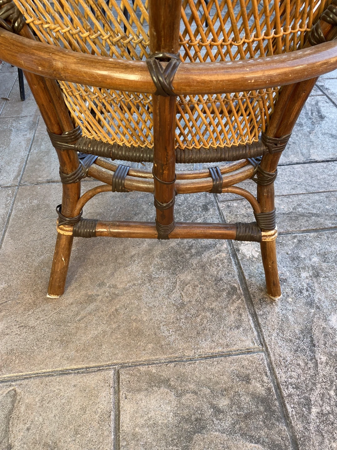 Vintage Rattan Wicker Accent Chair - photo 5