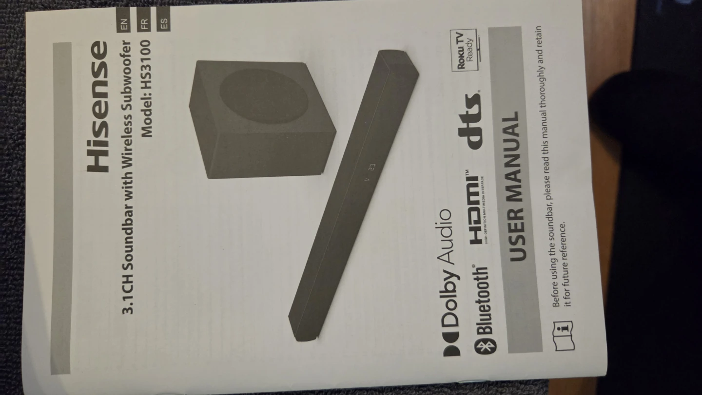 Hisense HS3100 3.1 Channel Soundbar + Wireless Subwoofer - photo 5