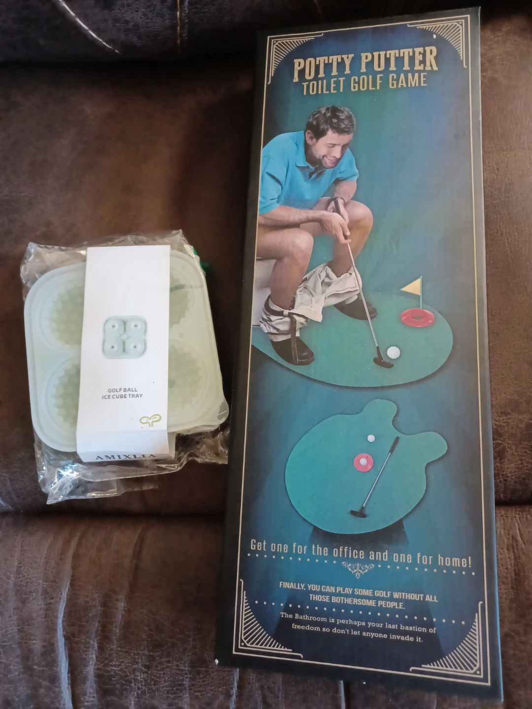Potty Putter Toilet Golf Game and Golf Ball Ice Tray