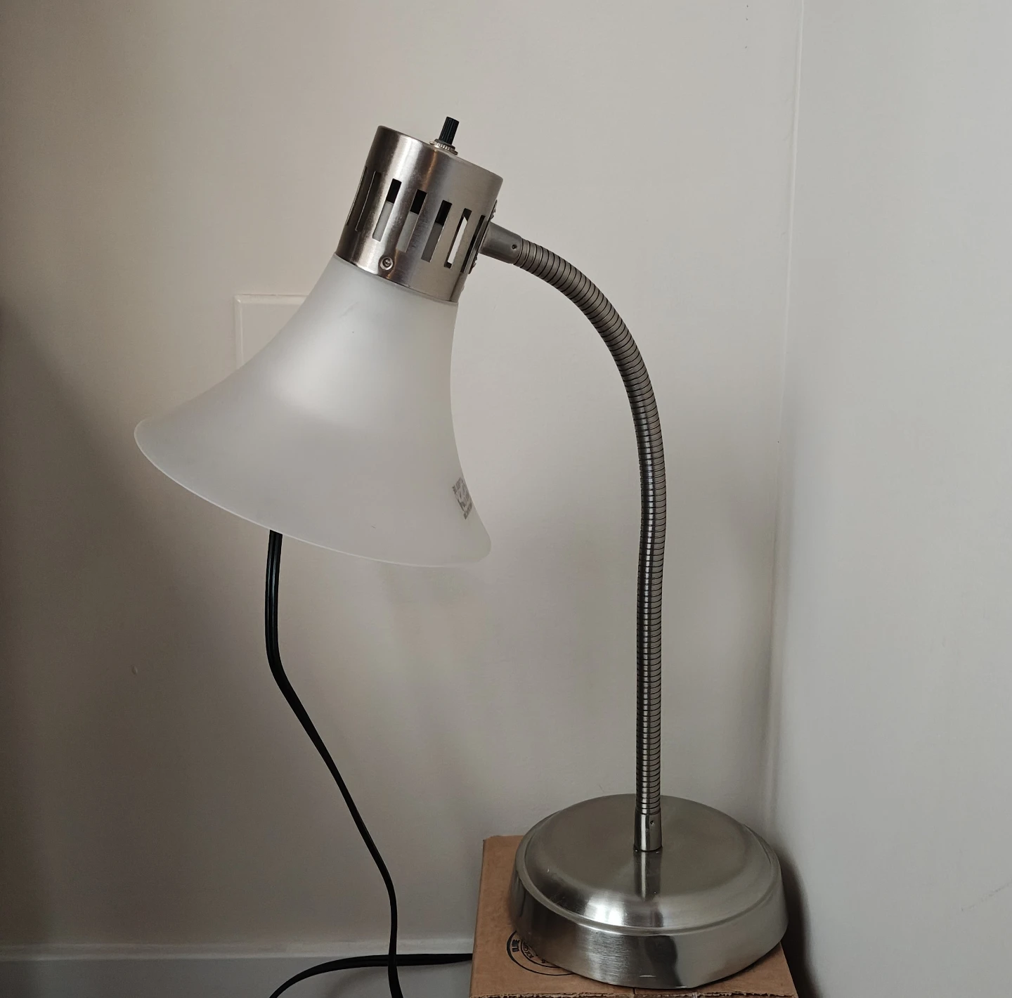 Adjustable Brushed Steel Desk Lamp