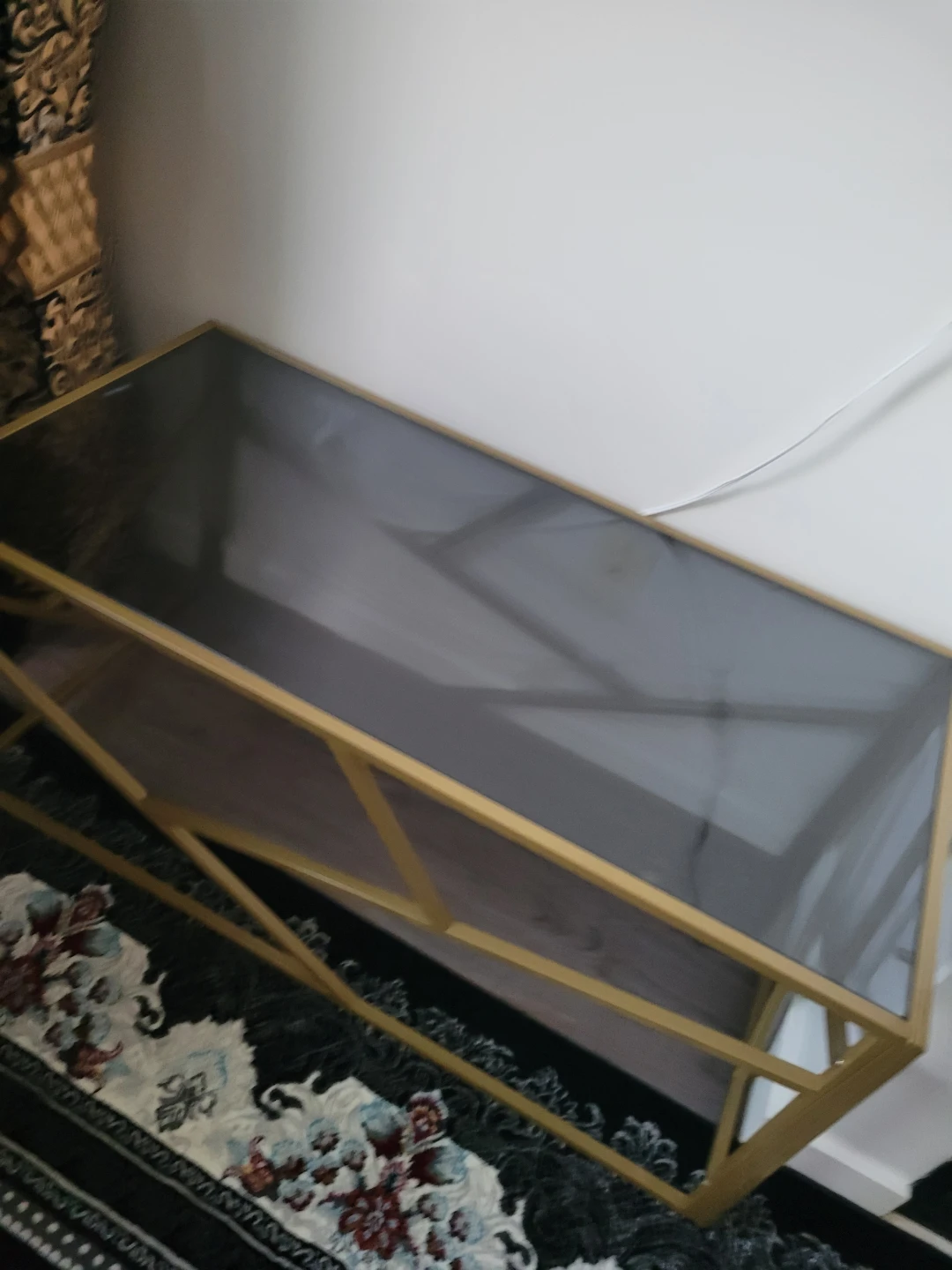 Gold and Glass Coffee Table - photo 2