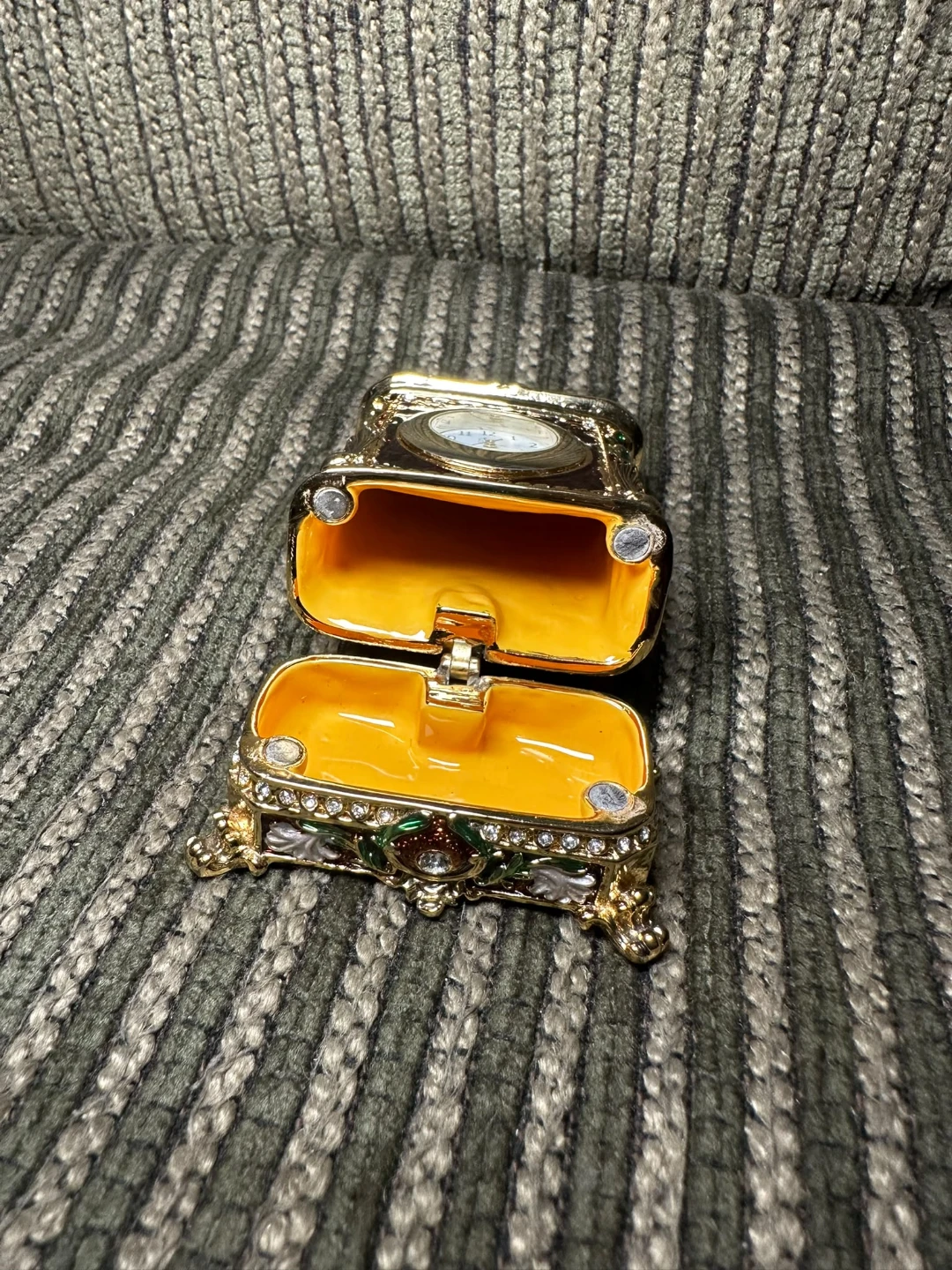 Two Decorative Clock Trinket Boxes - photo 3