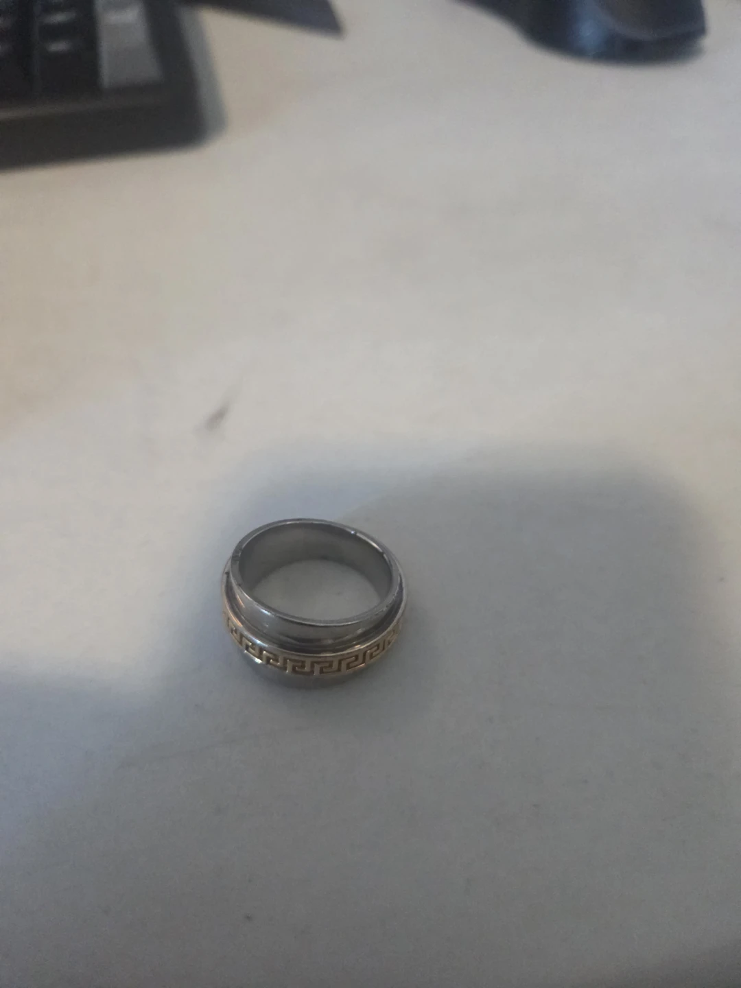 Versace Greca Pattern Ring