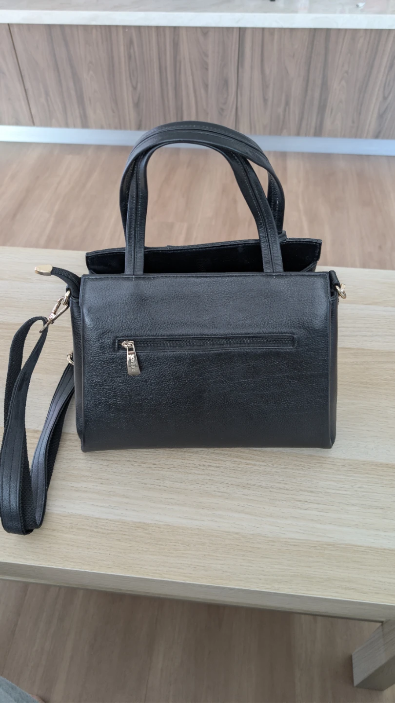 Wenz black handbag with detachable strap - photo 2