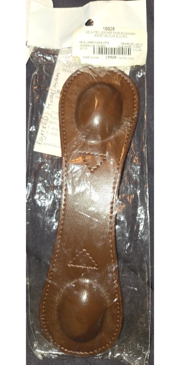 Regal Greetings Weighted Leather Page Bookmark