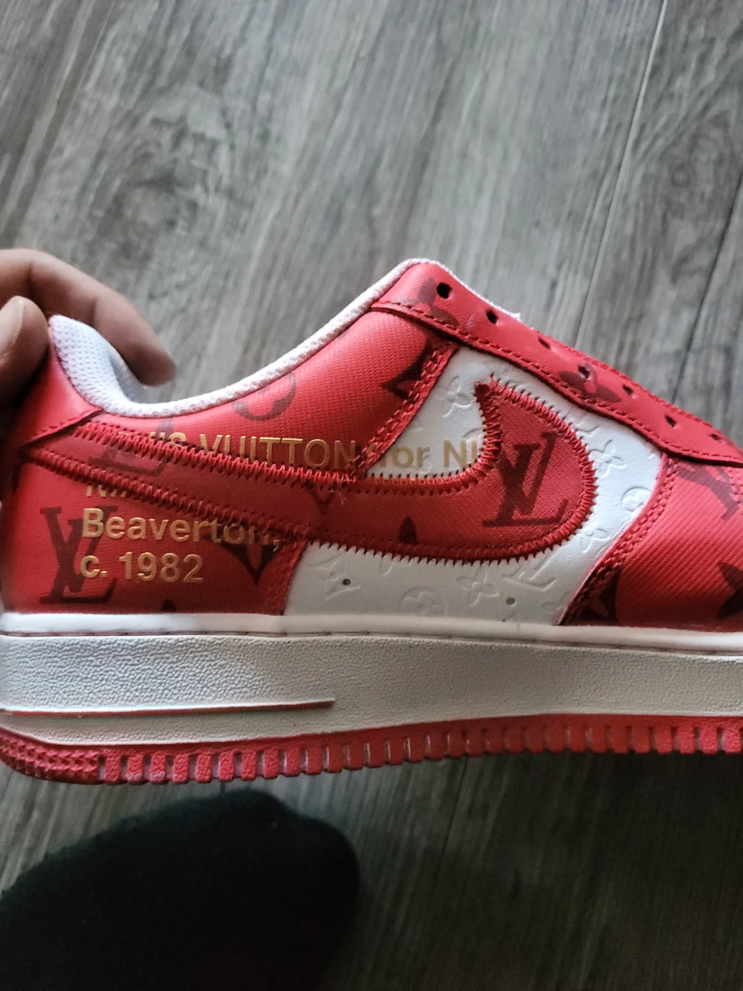 Louis Vuitton x Nike Air Force 1 Low Red - photo 2