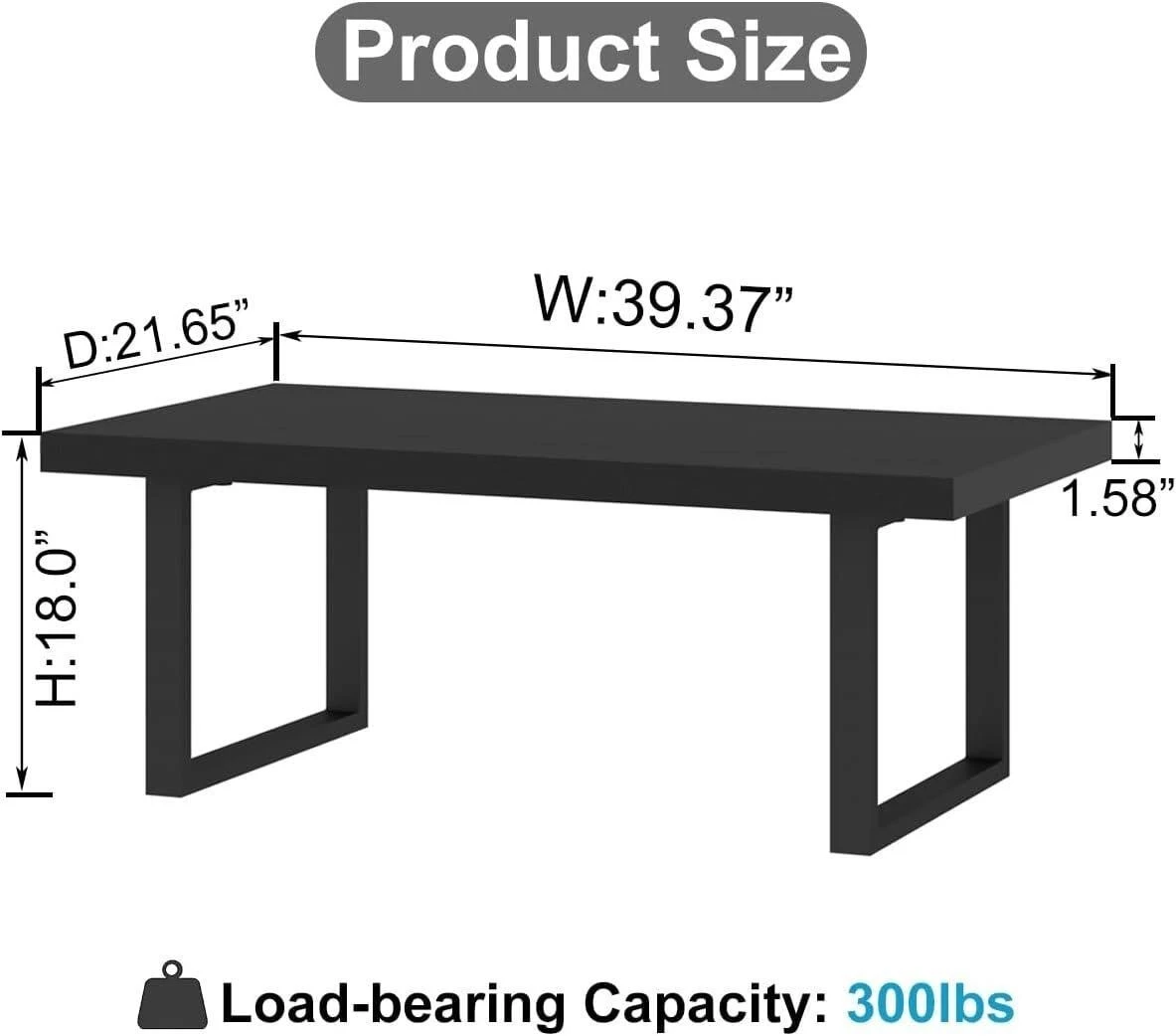 Modern Black Coffee Table - photo 2