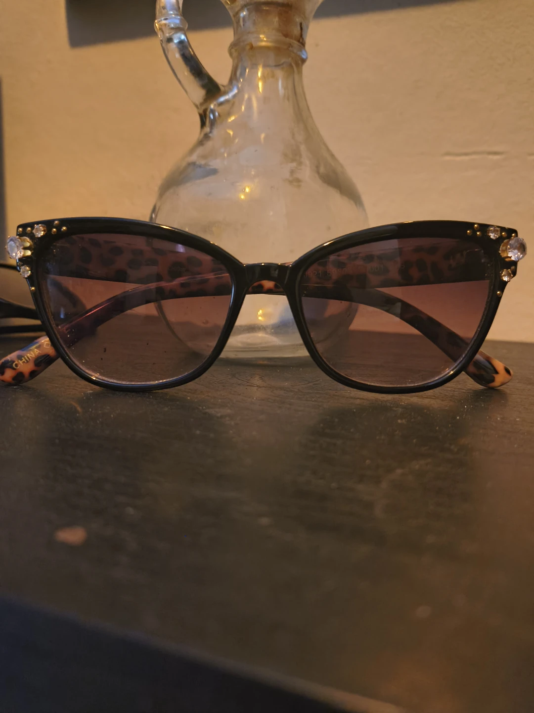 Betsey Johnson Leopard Print Cat-Eye Sunglasses