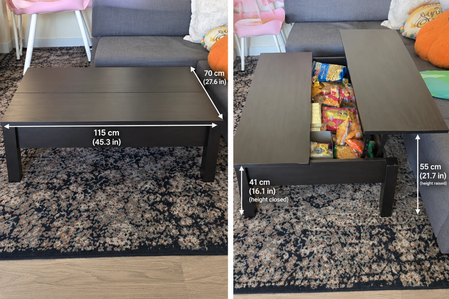 IKEA TRULSTORP Coffee Table with Hidden Storage – 110$