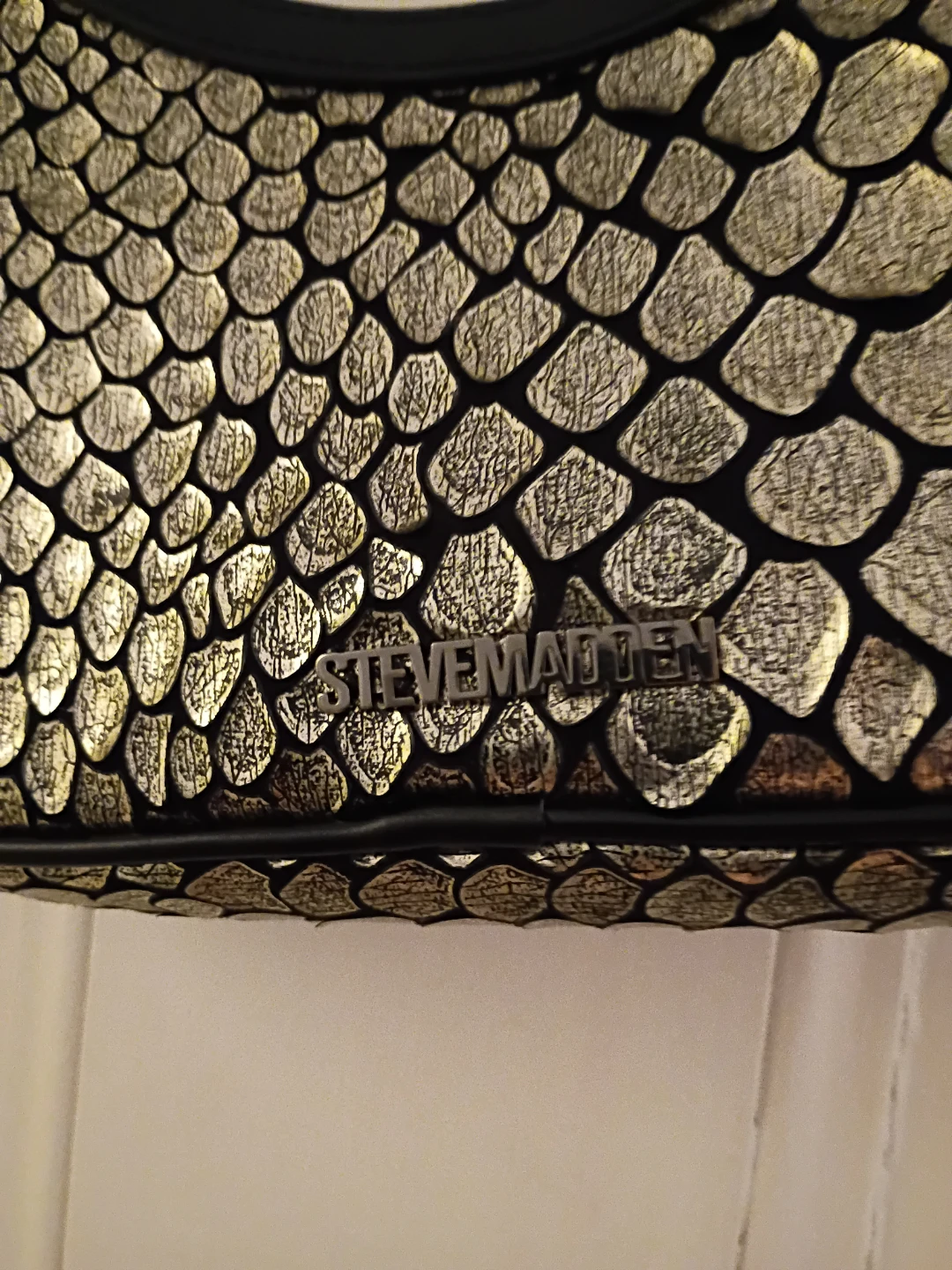 Steve Madden metallic snake-print handbag - photo 2