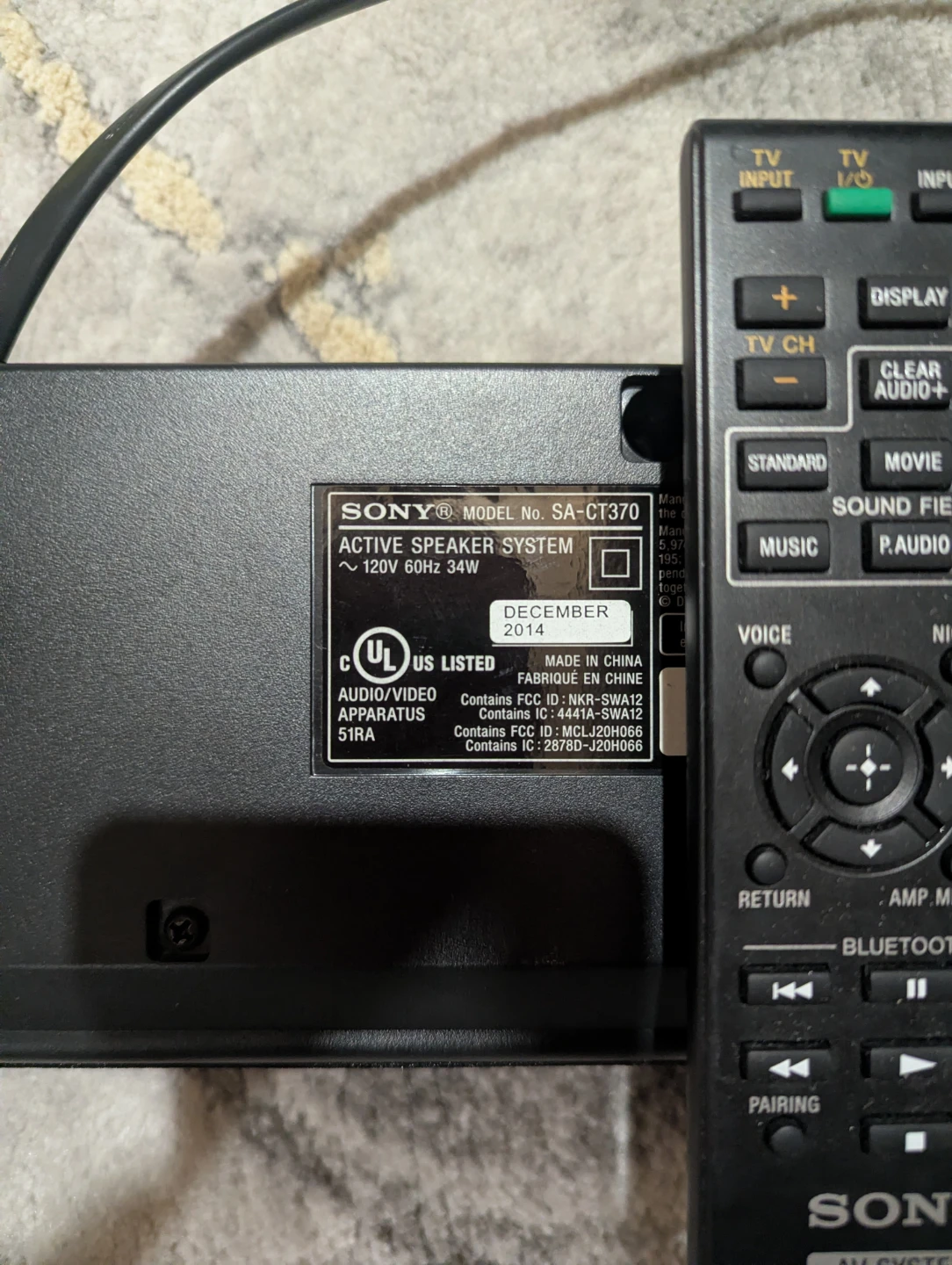 Sony Soundbar and Subwoofer System HT-CT370 - photo 4
