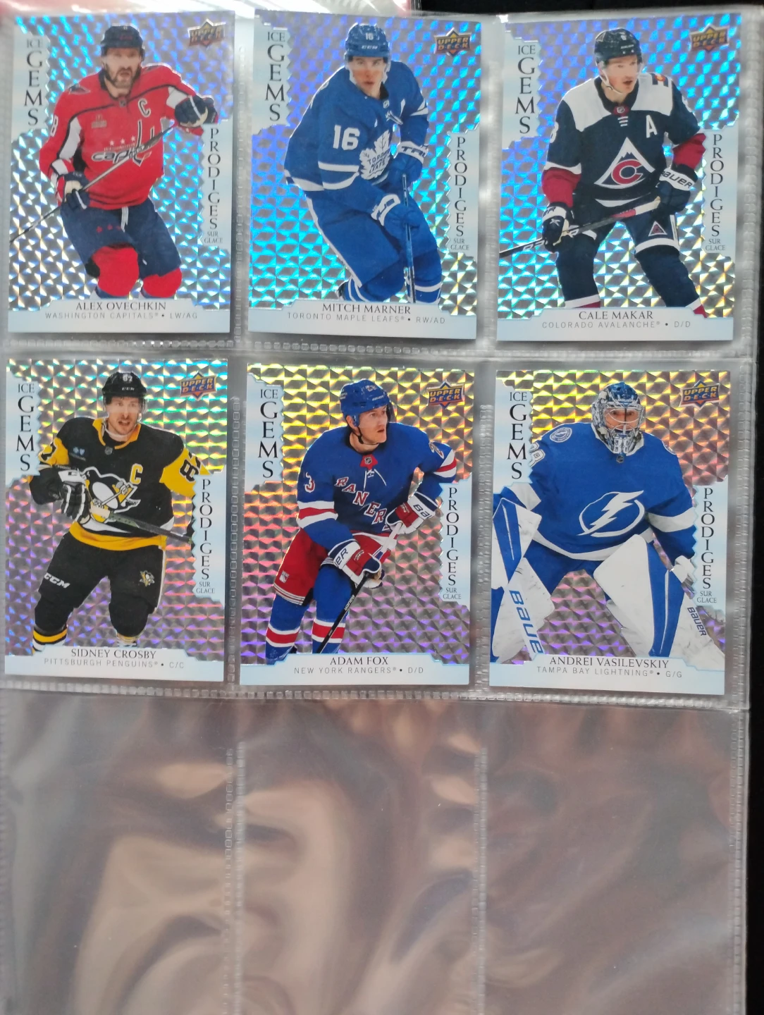 Upper Deck Ice Gems Prodigies Hockey Cards Set of 6