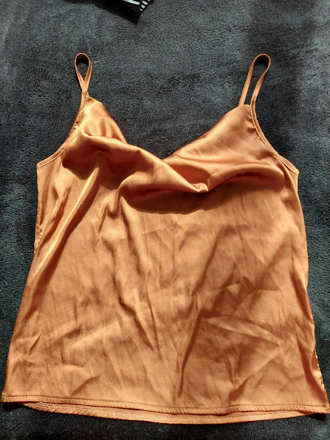 Satin Cowl Neck Camisole Top