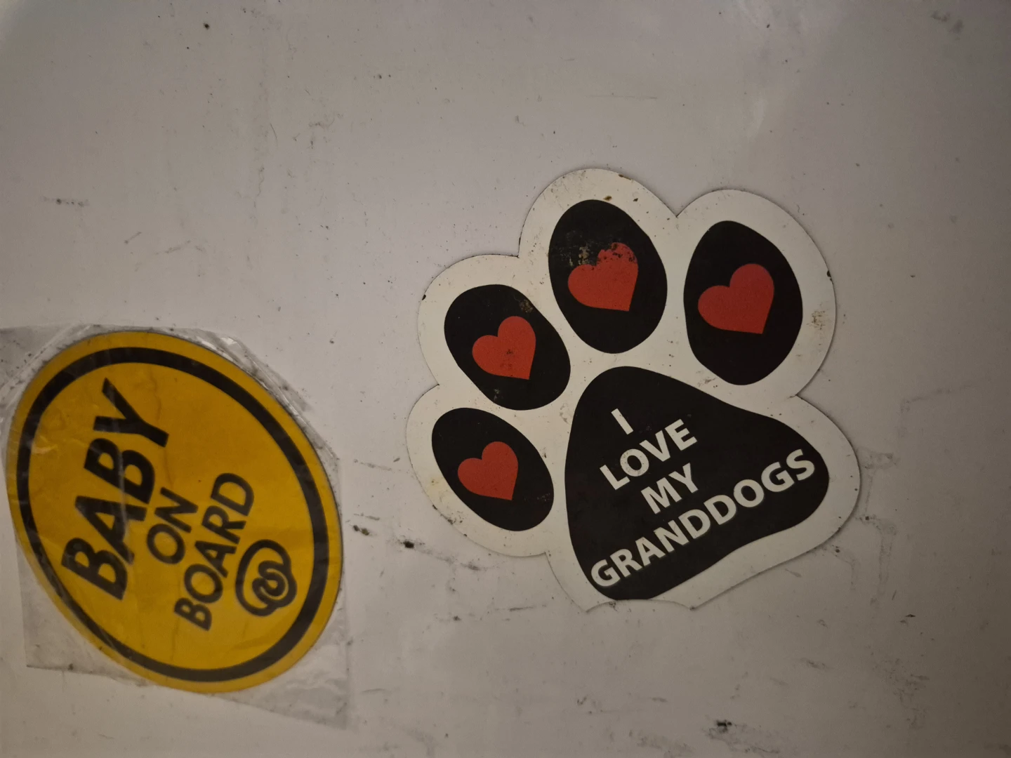 I Love My Granddogs paw print magnet
