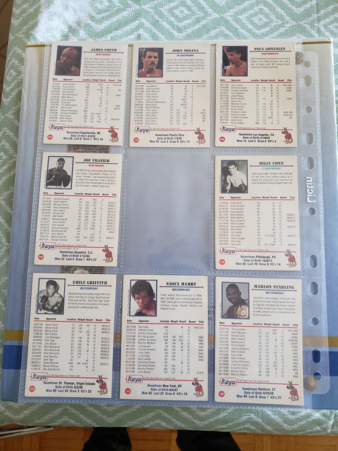 Kayo 1991 Vintage Boxing Trading Cards Collection