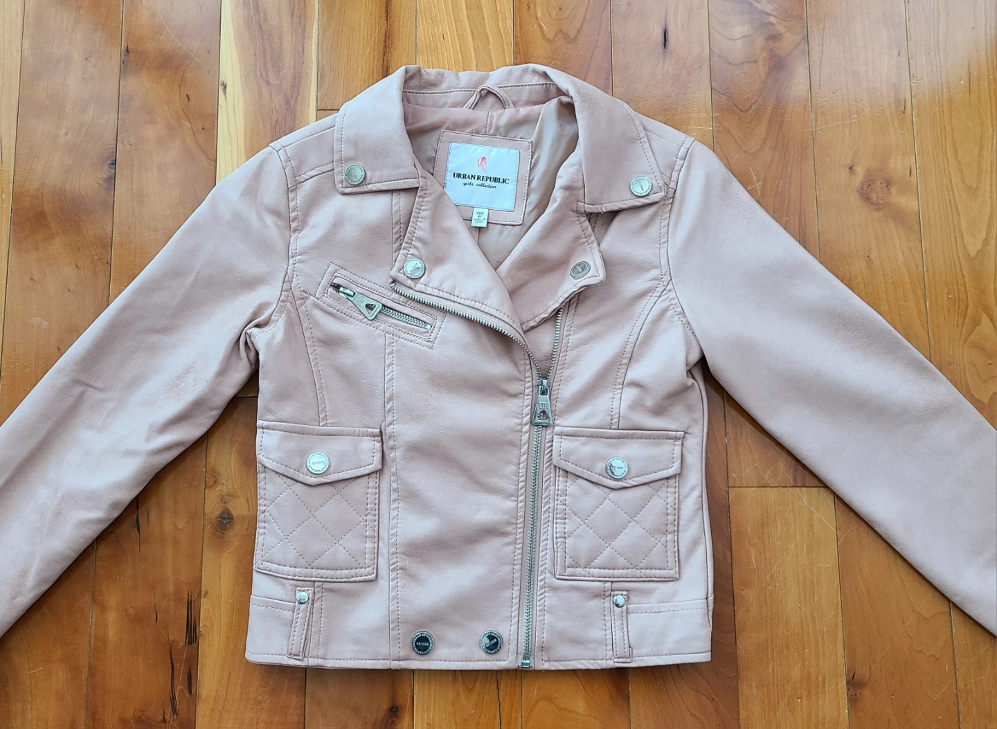 Girls Faux Leather Jacket