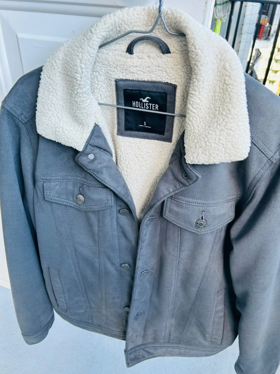 Hollister Sherpa-Lined Faux Suede Jacket