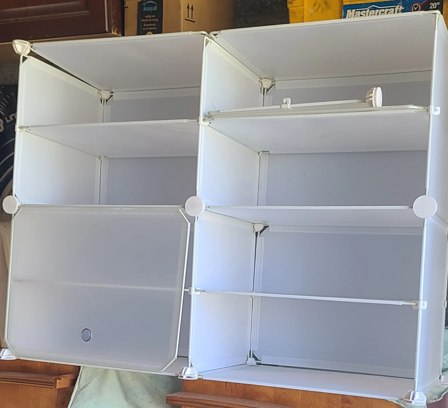 Modular White Storage Cube Shelving