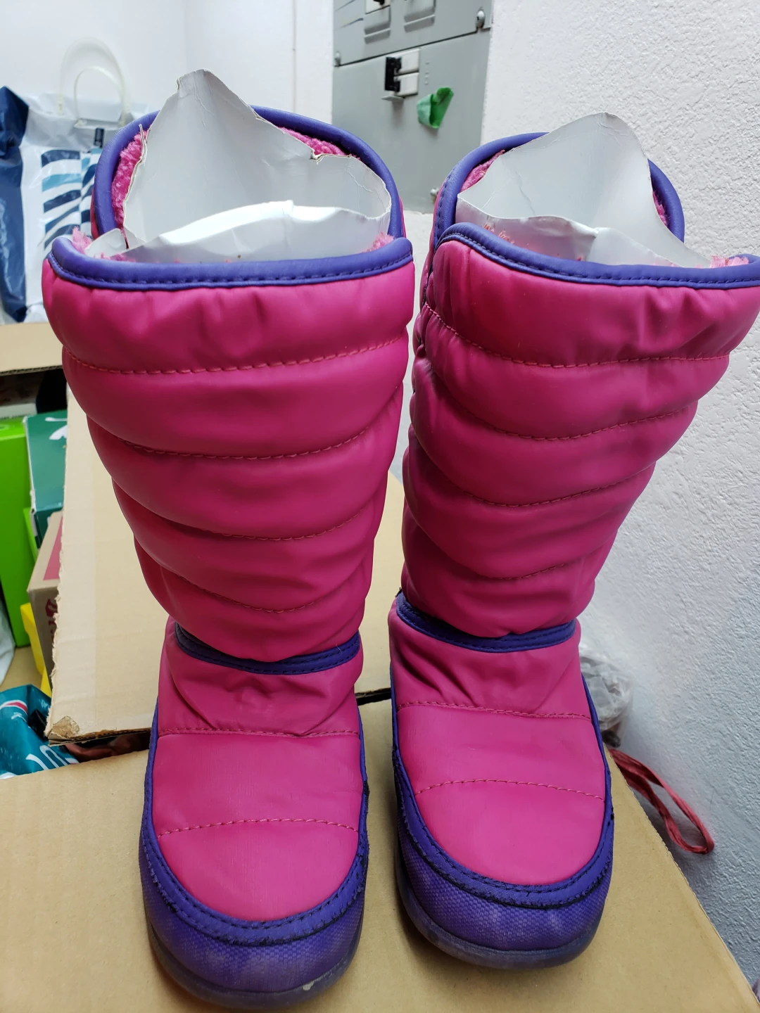 Rugged Outback Pink Weather Boots Size Kids 12
