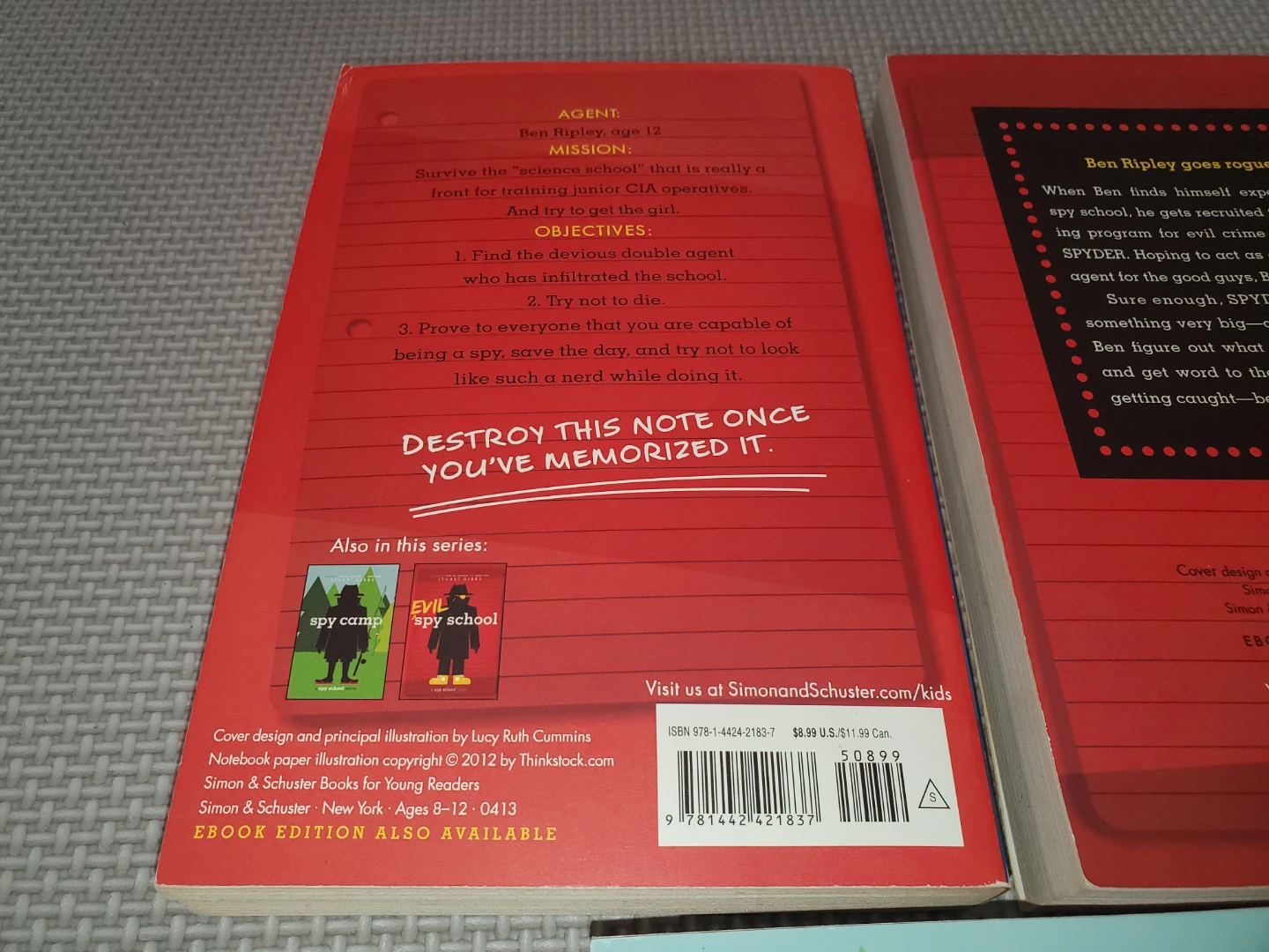 Set of 3 Spy School Books by Stuart Gibbs - photo 2